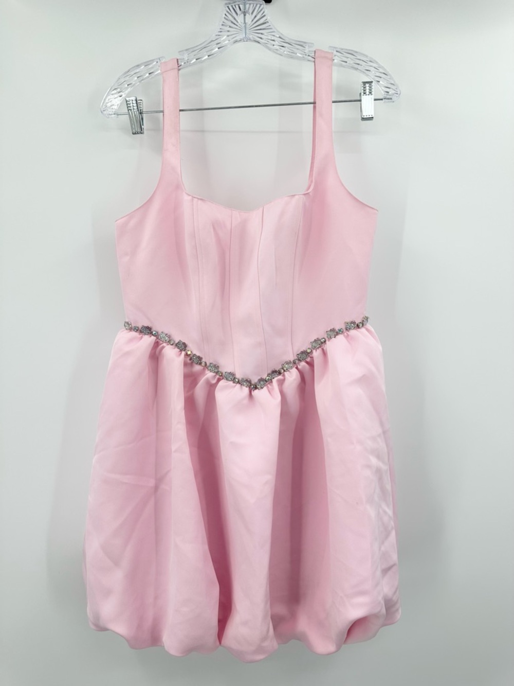 Hello Kitty x Forever21 NWT 50th Anniversary Pink Bubble Hem Dress Size Large